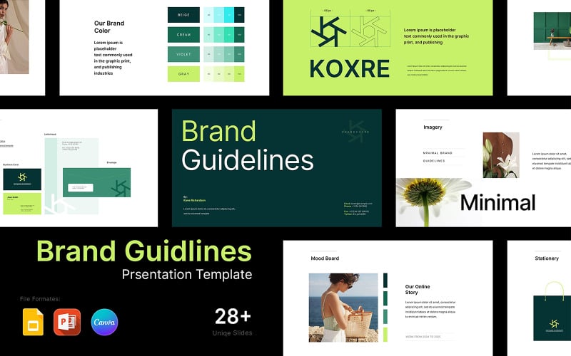 brand guidelines presentation template canva original