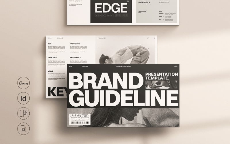 brand guidelines presentation template indesign original