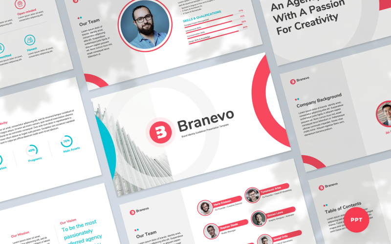 brand identity guidelines powerpoint template original