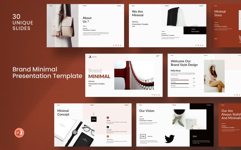 brand minimal presentation template original