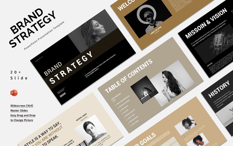 brand plan powerpoint template original
