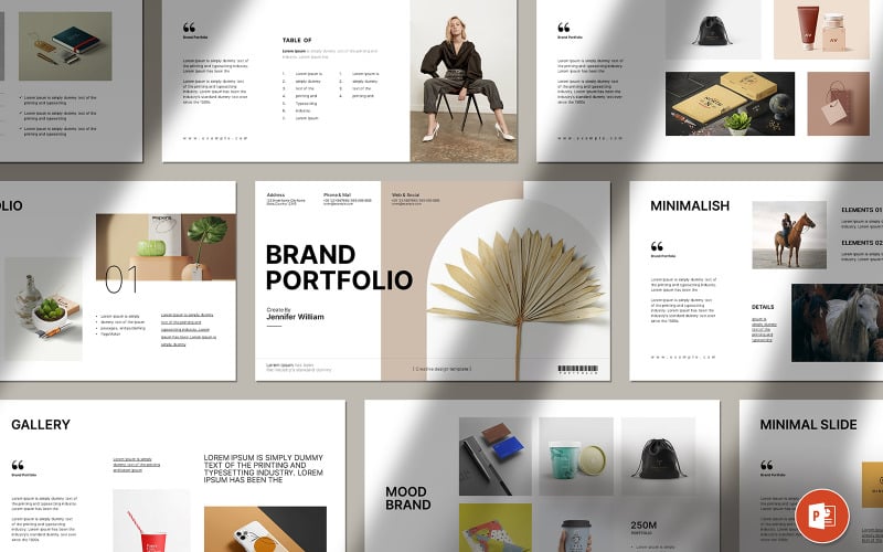 brand portfolio digital powerpoint template original