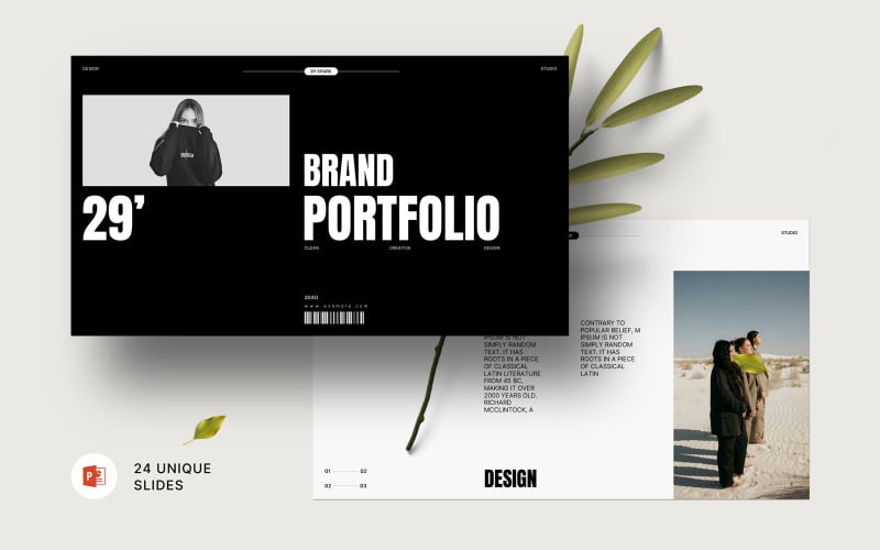 brand portfolio powerpoint template design original