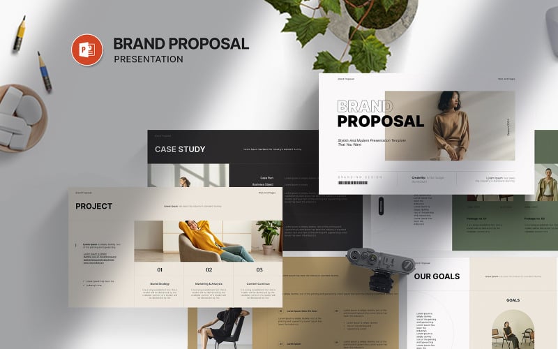 brand proposal digital powerpoint presentation original