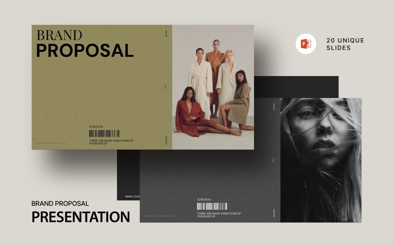 brand proposal powerpoint template design original