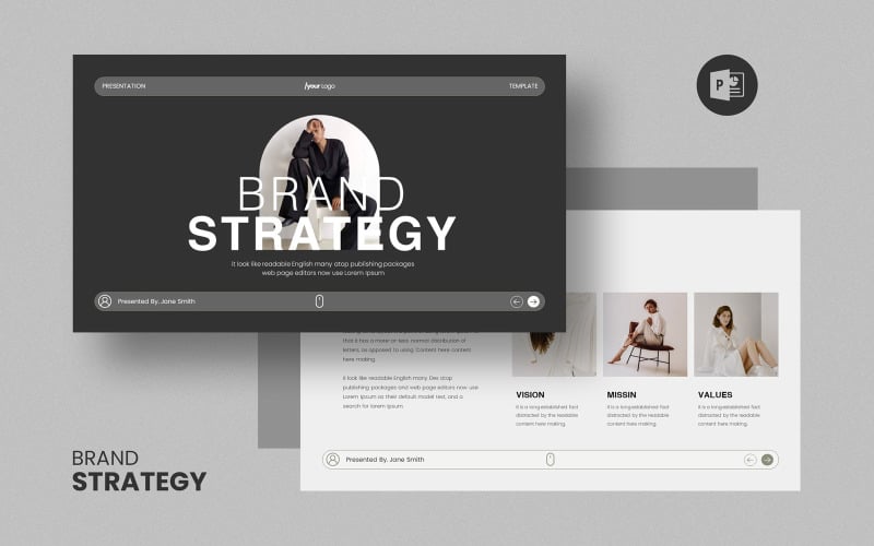 brand strategy powerpoint presentation layout original