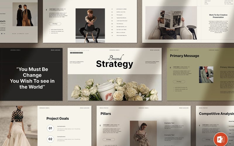 brand strategy powerpoint template original