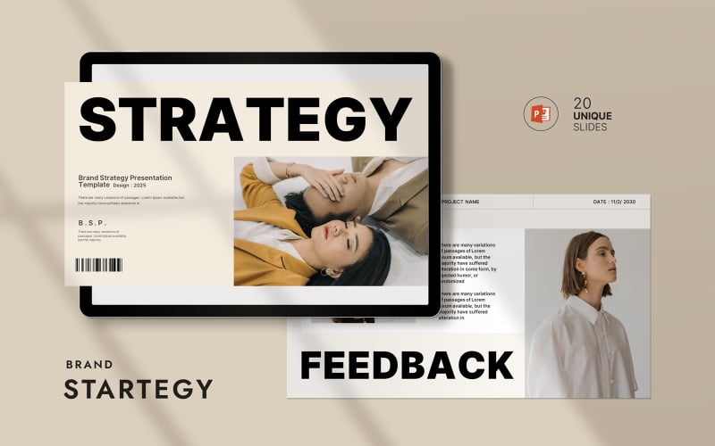 brand strategy presentation layout template original