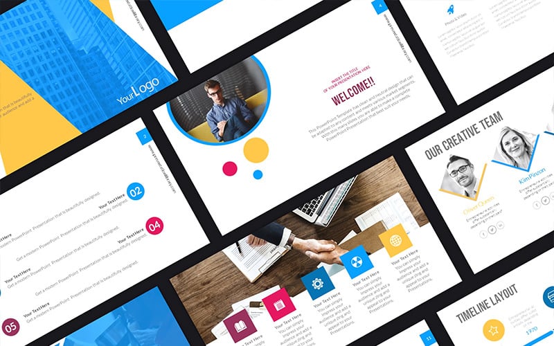 branded corporate powerpoint template original