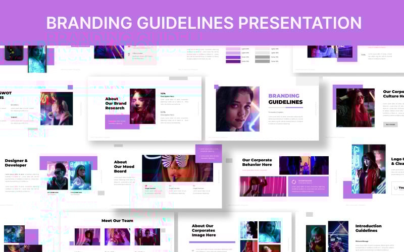 branding guidelines powerpoint template presentation original