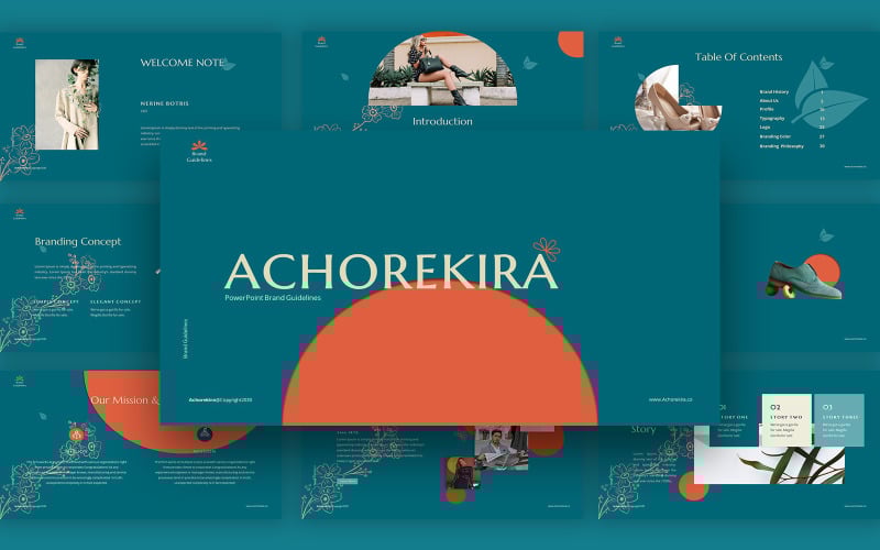 branding guildline achorekira powerpoint template original