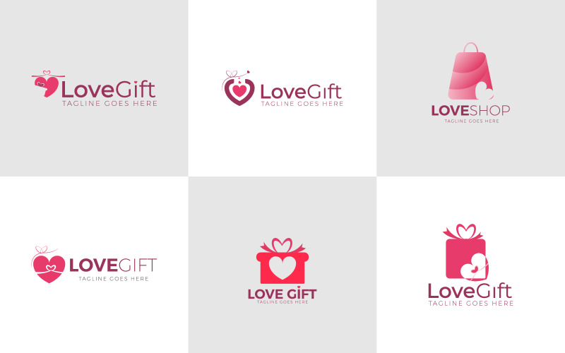branding love logo presentation logo pack original
