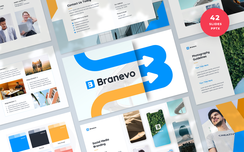 branevo brand identity guidelines presentation powerpoint template original