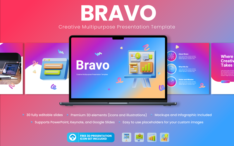 bravo creative multipurpose powerpoint template original