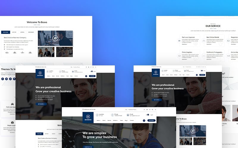 bravvo corporate responsive wordpress theme original