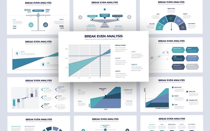 break even analysis infographic powerpoint template original