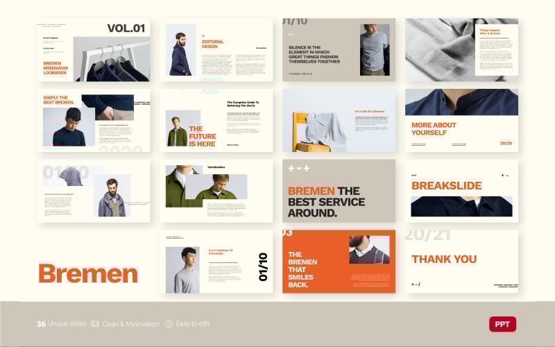 bremen fashion lookbook powerpoint template original