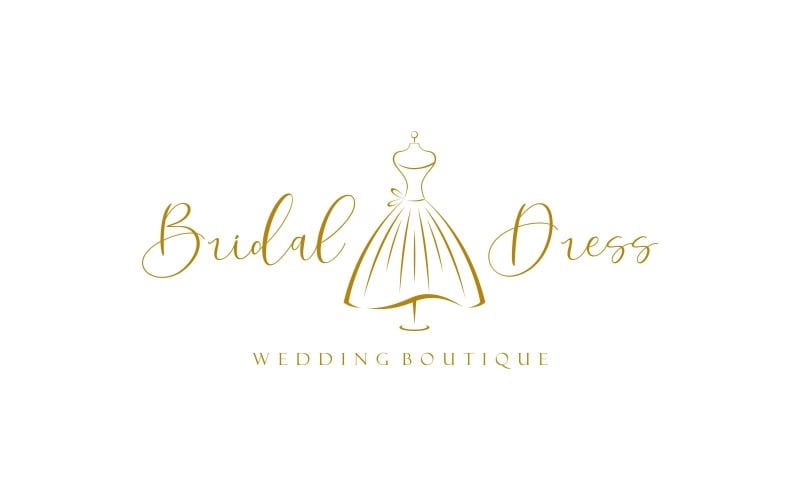 bridal gown dress wedding logo original