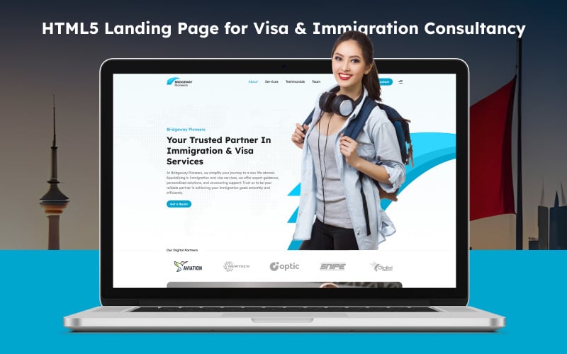 bridgeway pioneers visa and immigration consultancy bootstrap html landing page template original