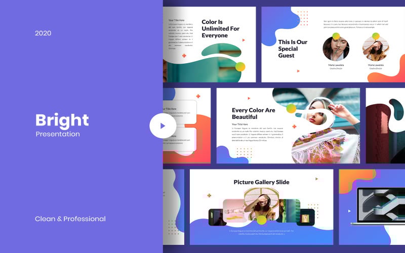 bright creative powerpoint template original