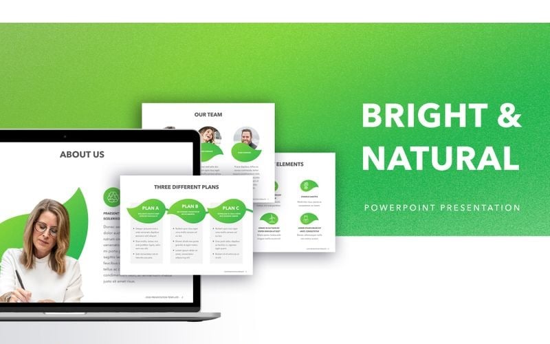 bright natural powerpoint template original