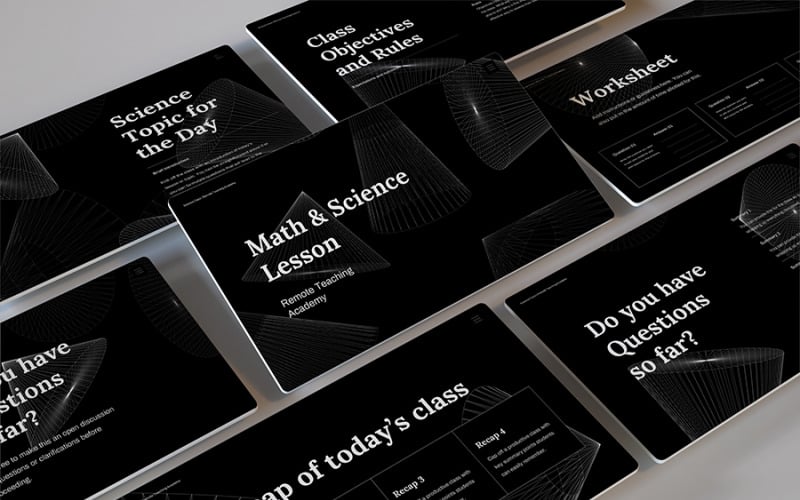 brightmind science education powerpoint template original