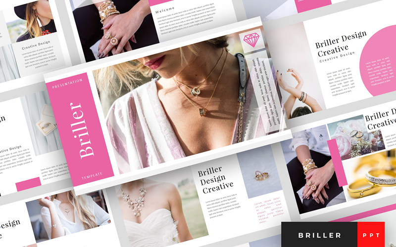 briller jewerly presentation powerpoint template original