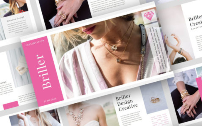 briller unique jewelry powerpoint template original