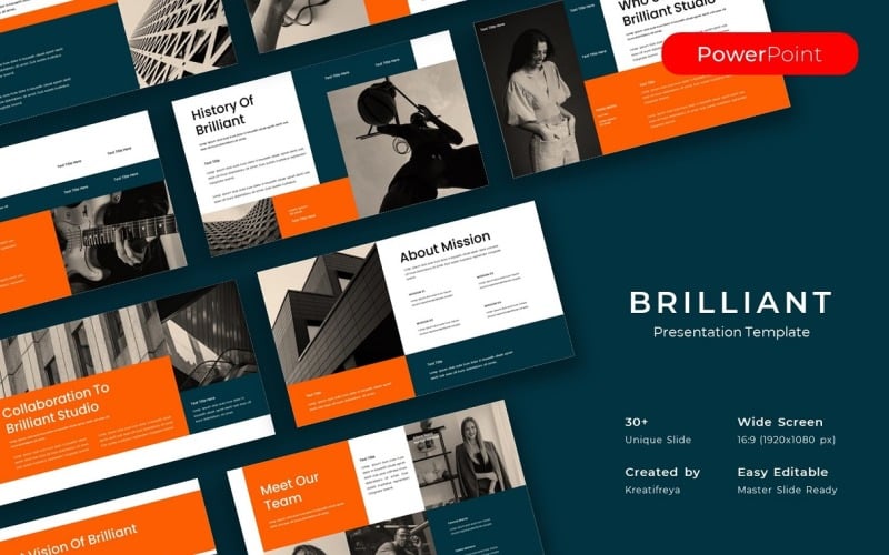 brilliant business powerpoint template original