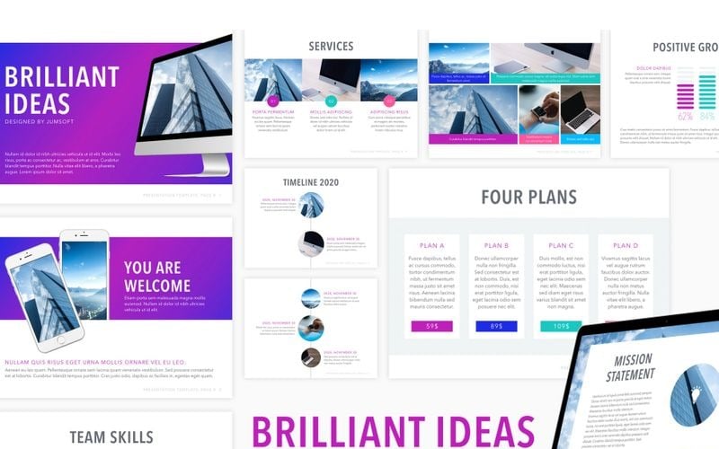 brilliant ideas powerpoint template original
