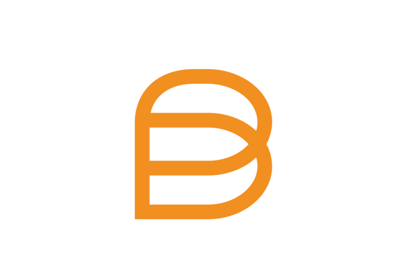 brilliant letter b outline vector logo original