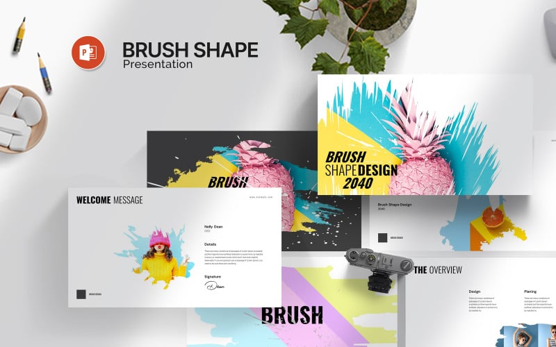brush shape design template original