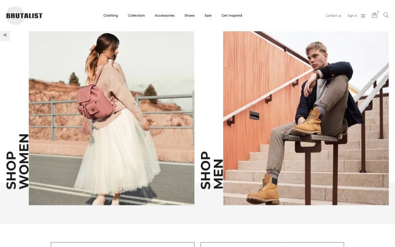 brutalist fashion store bootstrap ecommerce modern prestashop theme original