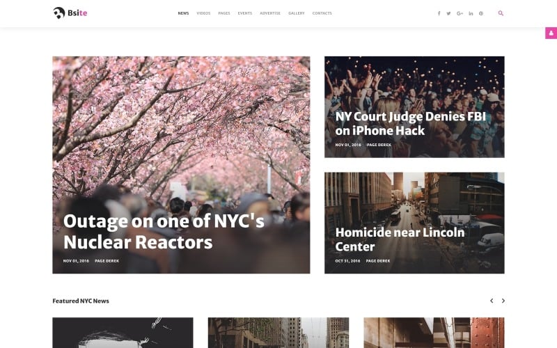 bsite news portal responsive modern joomla template original