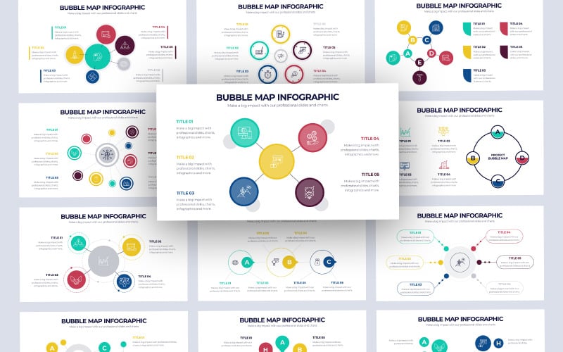 bubble map infographic powerpoint template original
