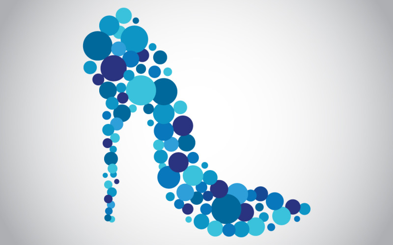 bubble shoes ladies logo template original