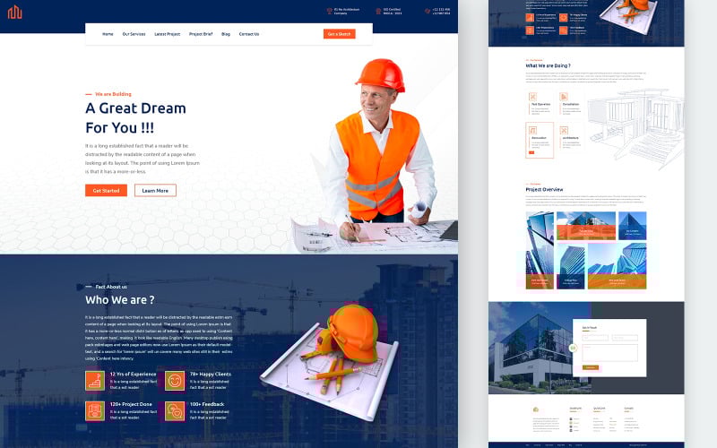 buildex construction services html landing page template original