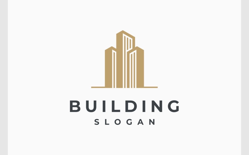 building apartment real estate gold luxury logo original