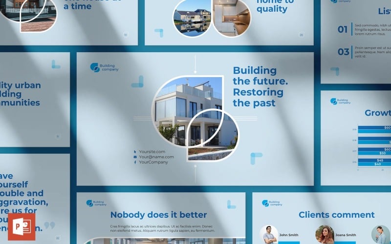 building company presentation powerpoint template original