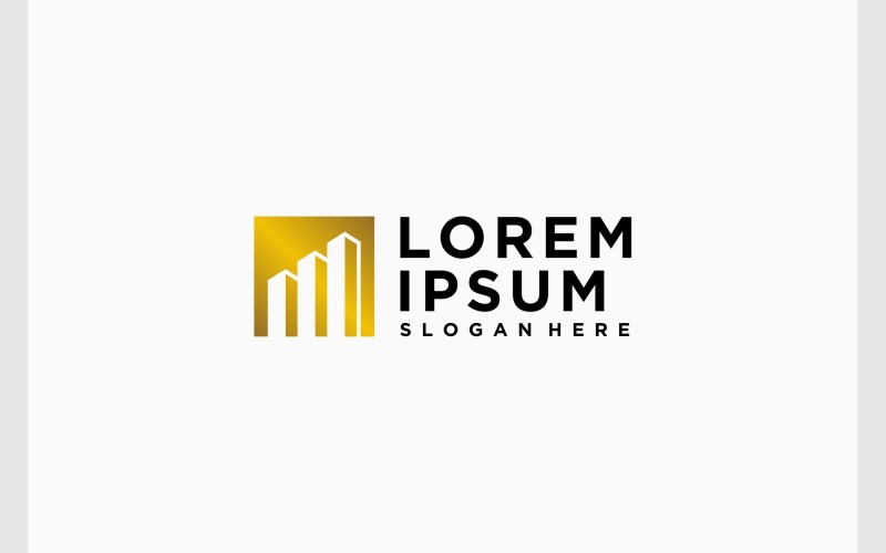 building financial chart luxury logo original