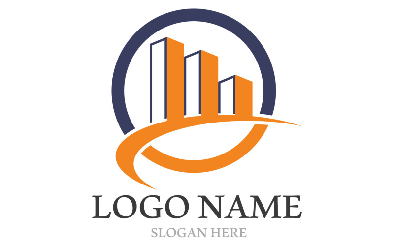 building home city tower logo v original