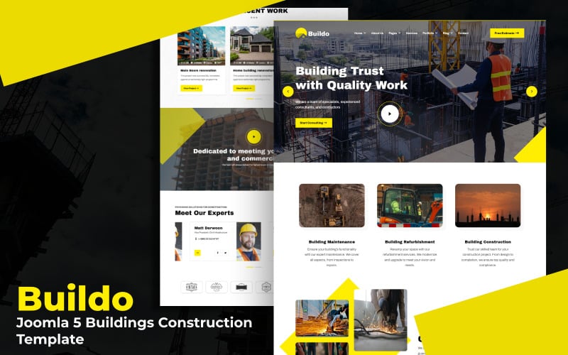 buildo joomla building constructions template original