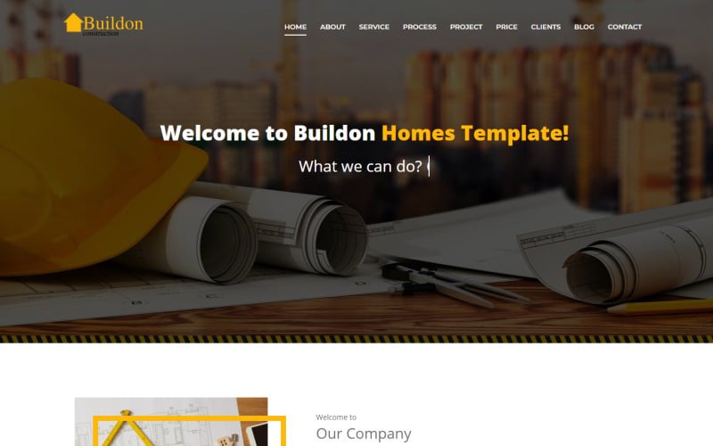 buildon construction bootstrap landing page template original