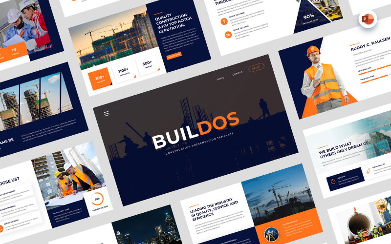 buildos construction powerpoint template original