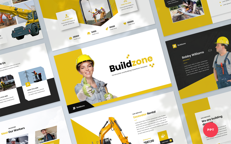 buildzone construction and building presentation template original