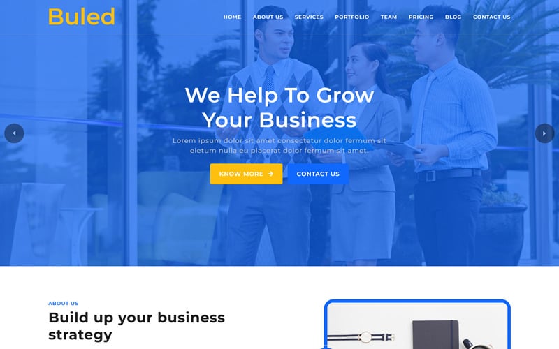 buled is a one page business html template original