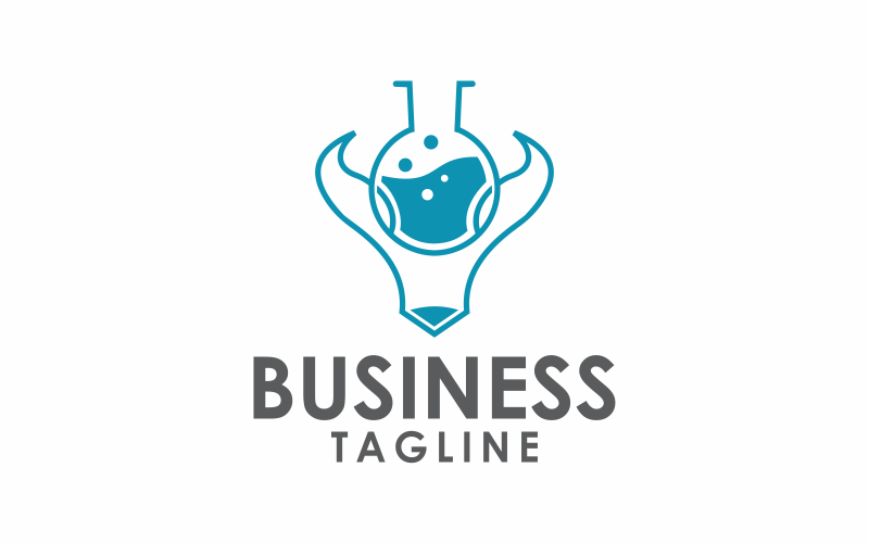 bull labs abstract logo template original