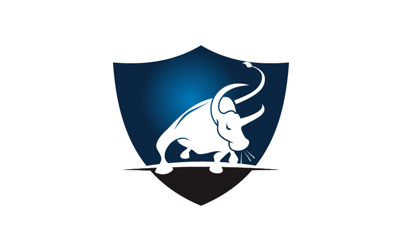 bull standing power logo illustration brand original