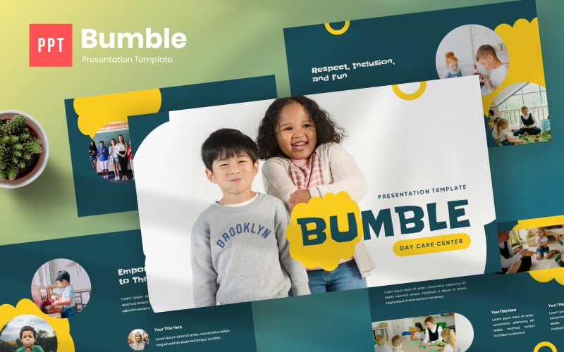 bumble day care centre powerpoint template original