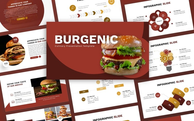 burgenic culinary powerpoint multipurpose template original